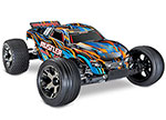 Orange/Blue Rustler® VXL:  1/10 Scale Stadium Truck with TQi™ Traxxas Link™ Enabled 2.4GHz Radio System & Traxxas Stability Management (TSM)®