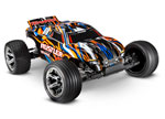 ORANGE Rustler® VXL:  1/10 Scale Stadium Truck with TQi™ Traxxas Link™ Enabled 2.4GHz Radio System & Traxxas Stability Management (TSM)®