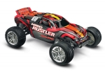 Silver/Red Nitro Rustler®:  1/10-Scale Nitro-Powered 2WD Stadium Truck with TQi™ Traxxas Link™ Enabled 2.4GHz Radio System & Traxxas Stability Management (TSM)®