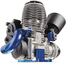 TRX 2.5 Racing Engine (shown with blue-anodized engine mount)