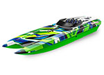 GREEN/BLUE DCB M41 Widebody:  Brushless 40" Race Boat with TQi™ Traxxas Link™ Enabled 2.4GHz Radio System & Traxxas Stability Management (TSM)®