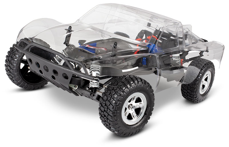 Slash 2WD Unassembled Kit (#58014-4) Clear Body Side View (shown as assembled)