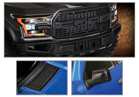 Ford F-150 Raptor (#58094-1) Front Three-Quarter View Close-up (Magnetic)