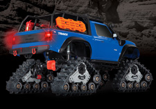 TRX-4 Equipped with TRAXX (#82034-4) Rear Three-Quarter View (Blue)