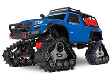 TRX-4 Equipped with TRAXX (#82034-4) Three-Quarter View (Blue)