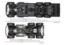 TRX-6 Flatbed Hauler (#88086-4) Size Comparison (Bottom View)