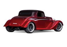 Factory Five 1933 Hot Rod Coupe (#93044-4) Rear Three-Quarter View (Red)