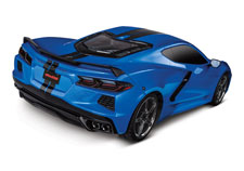 Corvette Stingray (#93054-4) Rear Three-Quarter View (Blue)