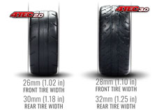 Corvette Stingray (#93054-4) Wheel & Tire Comparison - 4-Tec 3.0 vs 2.0