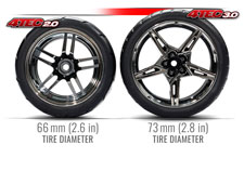 Corvette Stingray (#93054-4) Wheel & Tire Comparison - 4-Tec 3.0 vs 2.0
