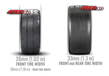 Toyota GR Supra GT4 (#93064-4) Wheel & Tire Comparison - 4-Tec 3.0 vs 2.0