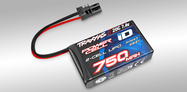 Included 2s LiPo Battery with iD